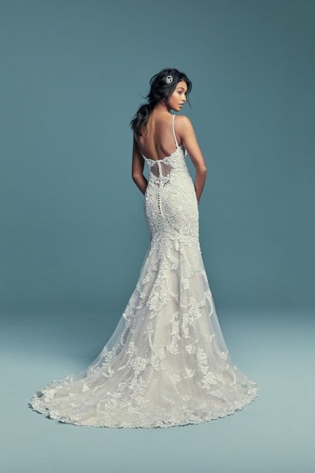 Back of Riley Wedding Dress from the Maggie Sottero Lucienne Fall 2018 Bridal Collection