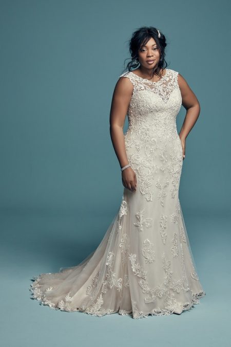 Rosanna Plus Size Wedding Dress from the Maggie Sottero Lucienne Fall 2018 Bridal Collection