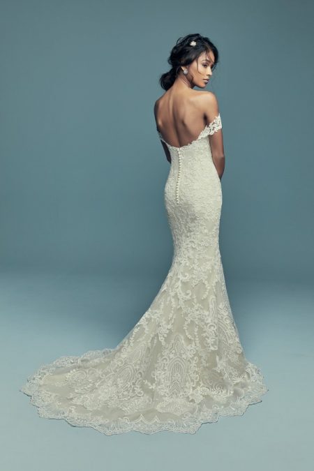 Back of Stephanie Wedding Dress from the Maggie Sottero Lucienne Fall 2018 Bridal Collection