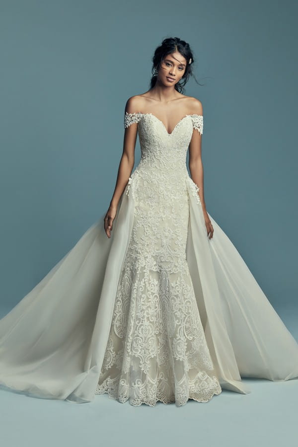 Stephanie Wedding Dress with Train from the Maggie Sottero Lucienne Fall 2018 Bridal Collection