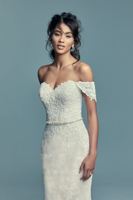 Tenille Wedding Dress with Cap Sleeves from the Maggie Sottero Lucienne Fall 2018 Bridal Collection