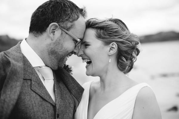 Bride and groom touching heads - Picture by Bethany Lloyd-Clarke Photography