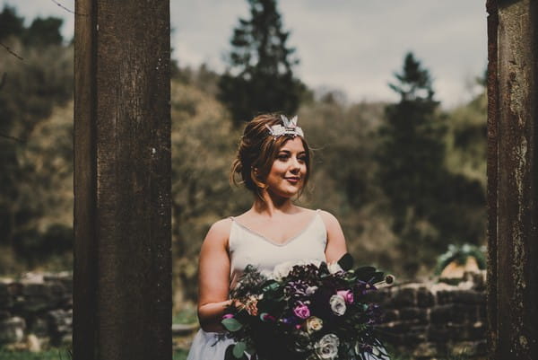 Bride holding bouquet