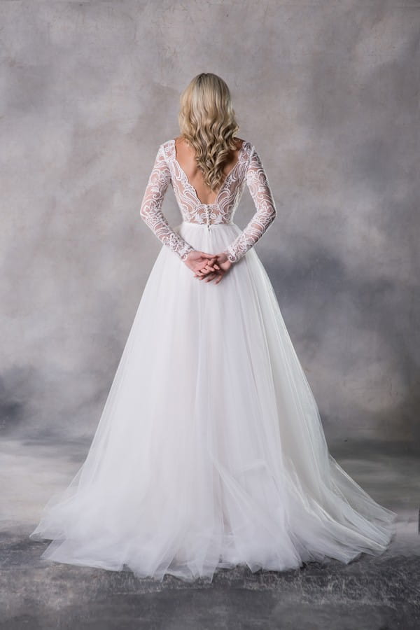 Back of Bella Top with Emma Skirt from the Anna Georgina Casablanca 2019 Bridal Collection