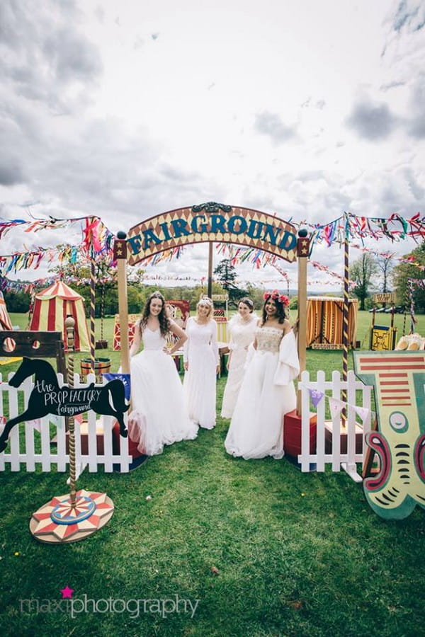 Wedding funfair made from items hired from The Prop factory