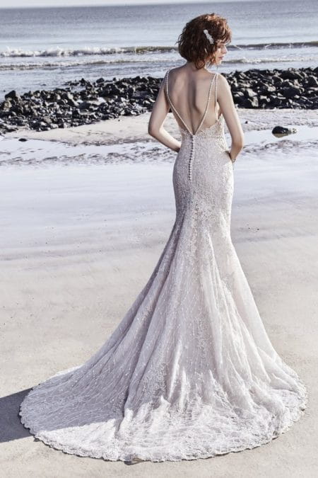 Back of Marcelle Wedding Dress from the Sottero and Midgley Ariya Fall 2018 Bridal Collection