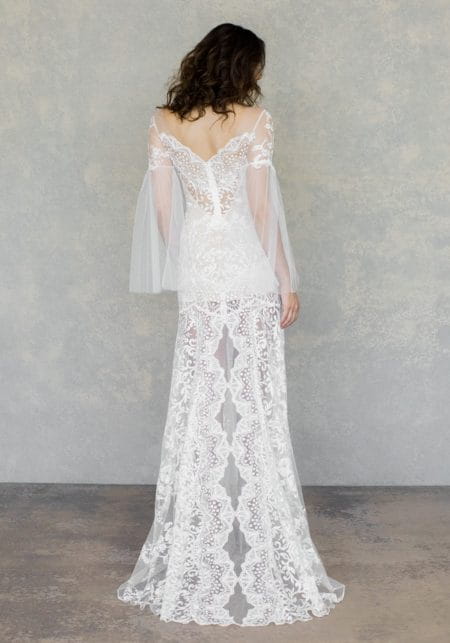 Back of Sahara Wedding Dress in Ivory from the Claire Pettibone The White Album Spring 2019 Bridal Collection