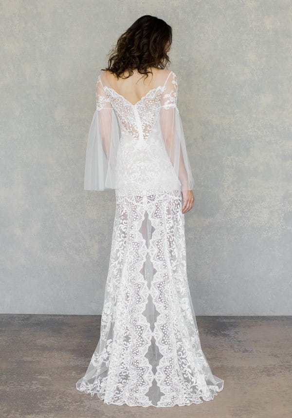 Back of Sahara Wedding Dress in Ivory from the Claire Pettibone The White Album Spring 2019 Bridal Collection