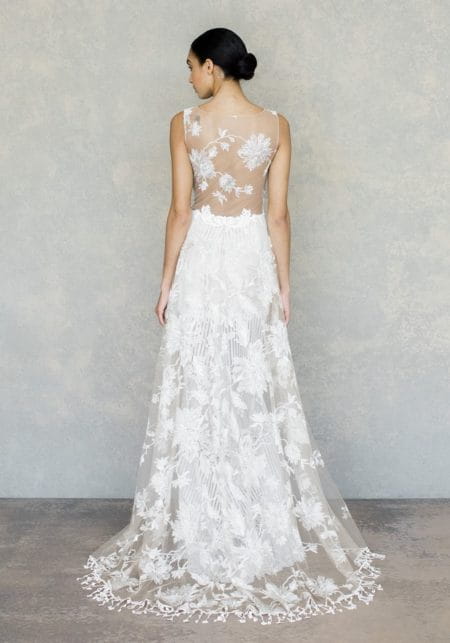 Back of Shangri-La Wedding Dress in Ivory from the Claire Pettibone The White Album Spring 2019 Bridal Collection