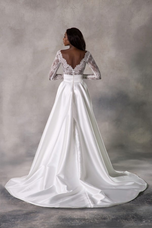 Back of Siobhan Top with Millicent Skirt from the Anna Georgina Casablanca 2019 Bridal Collection