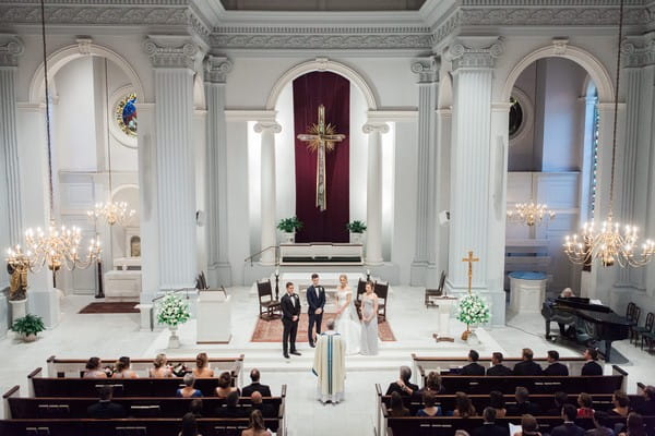 Wedding ceremony in Holy Trinity Catholic Church, Washington