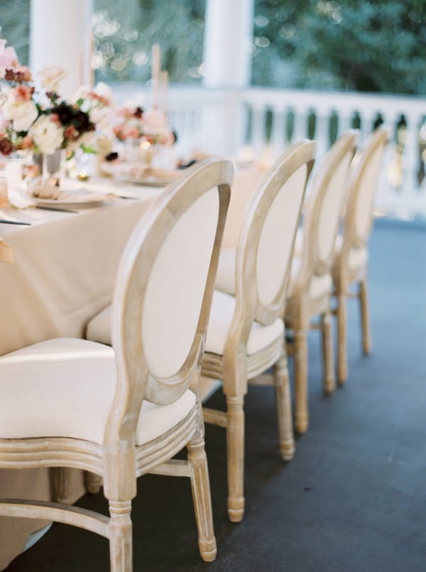 Louis chairs at wedding table