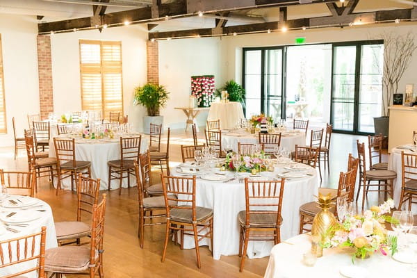 Wedding tables in Cannon Green, Charleston