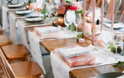 A Marble, Copper and Pink Himalayan Salt Styled Wedding