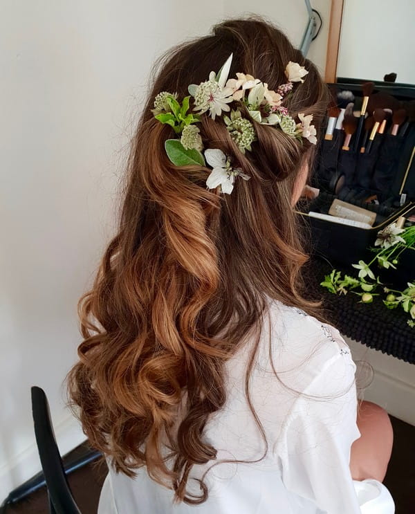 White Flower Crown Wedding Floral Crown Adult Flower Headband - Etsy | Floral  crown wedding, Wedding hair flowers, Wedding hairstyles