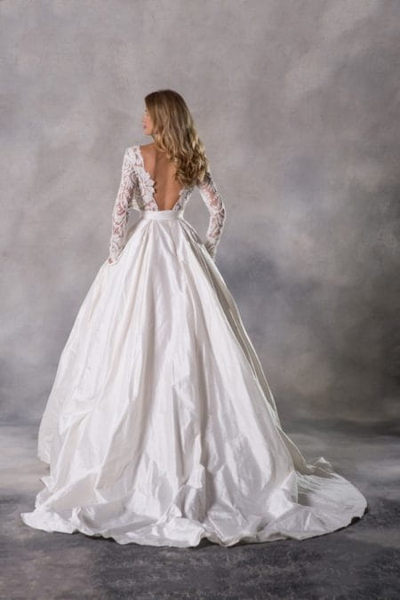 Back of Valencia Top with Stella Skirt from the Anna Georgina Couture Pandora 2019 Bridal Collection