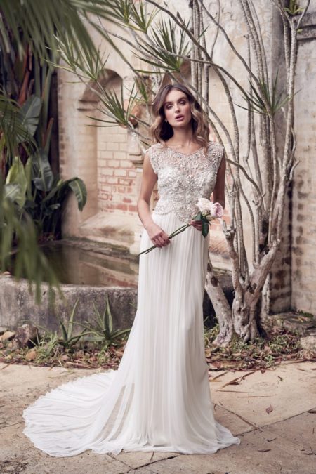 Aria Wedding Dress with Silk Tulle Skirt from the Anna Campbell Wanderlust 2019 Bridal Collection