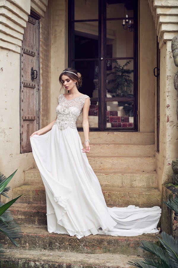 Aria Wedding Dress with Summer Skirt from the Anna Campbell Wanderlust 2019 Bridal Collection
