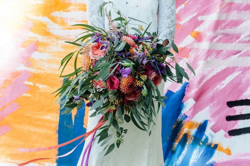 Colourful Oversized Wedding Bouquet