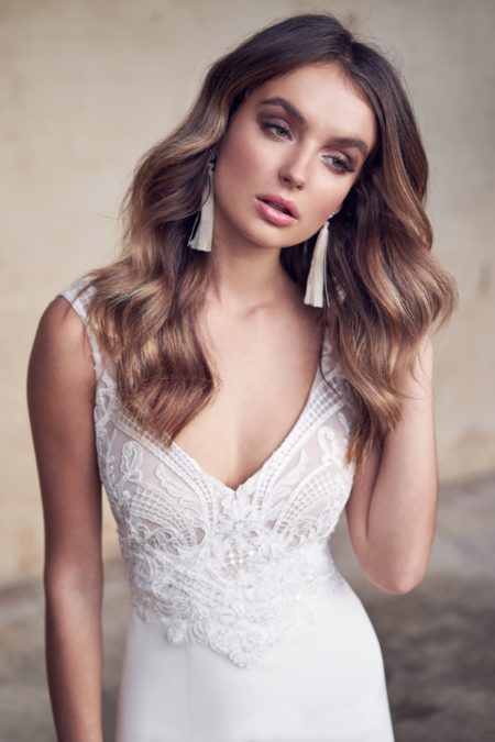 Detail on Jamie Wedding Dress from the Anna Campbell Wanderlust 2019 Bridal Collection