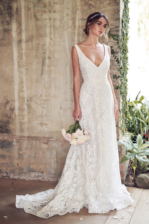Jamie Wedding Dress with Empress Lace Skirt from the Anna Campbell Wanderlust 2019 Bridal Collection