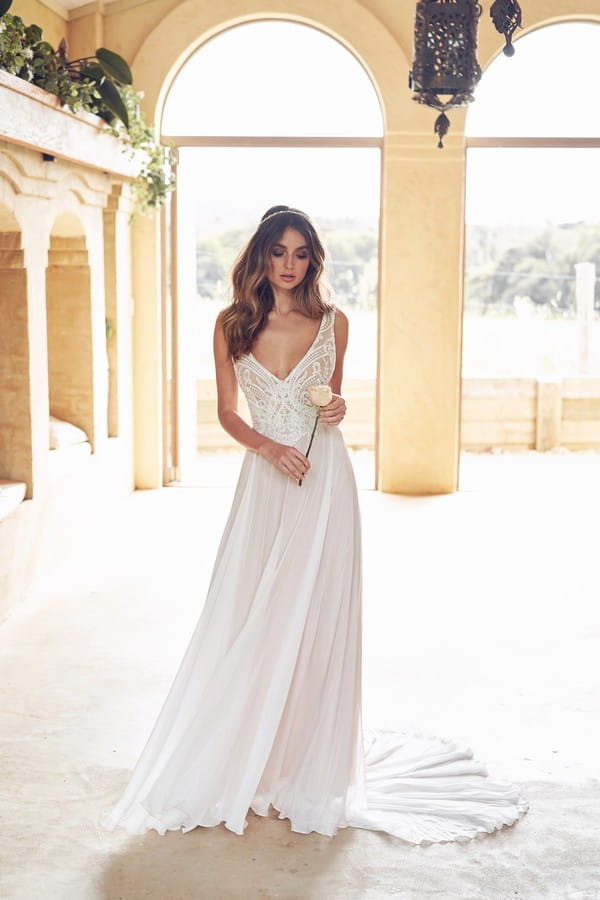 Jamie Wedding Dress with Summer Skirt from the Anna Campbell Wanderlust 2019 Bridal Collection