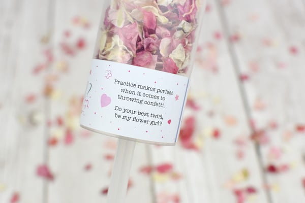 Message On Will You Be My Flower Girl Confetti Pop from Shropshire Petals