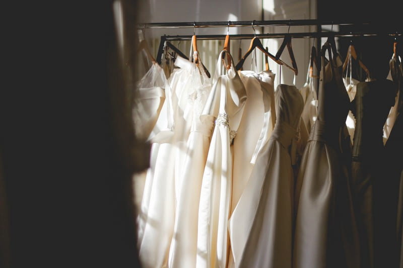 Rail of Wedding Dresses