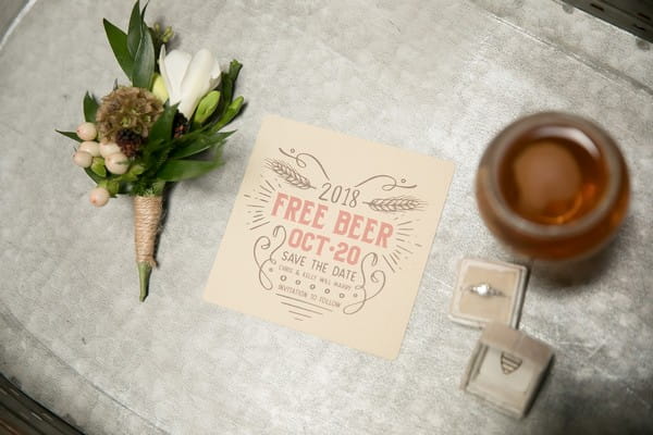 Free beer wedding save the date