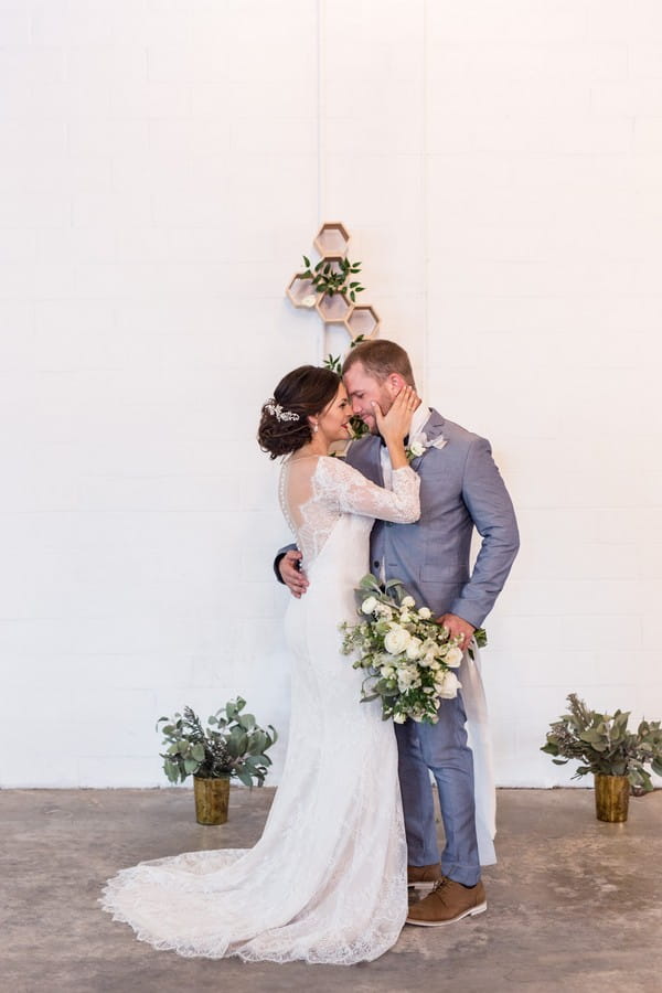 Bride and groom just married at East Crossing