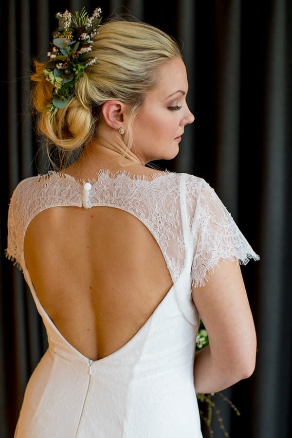 Sweetheart back of wedding dress