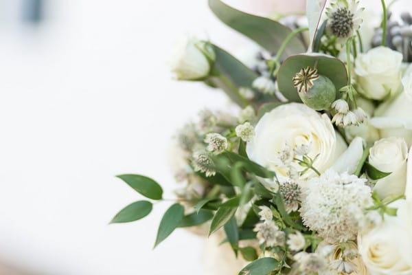 White ad green bridal bouquet