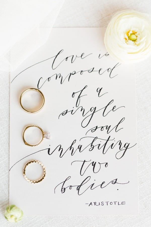 Aristotle quote written in hand lettering