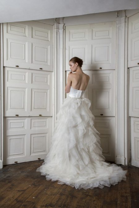 Back of Breeze Corset with Riri Skirt from the Halfpenny London The Air That We Breathe 2019 Bridal Collection