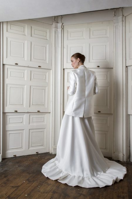 Back of Breeze Dress with Neptune Blazer from the Halfpenny London The Air That We Breathe 2019 Bridal Collection