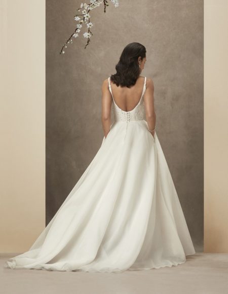 Back of Chrissy Wedding Dress from the Caroline Castigliano The Power of Love 2019 Bridal Collection