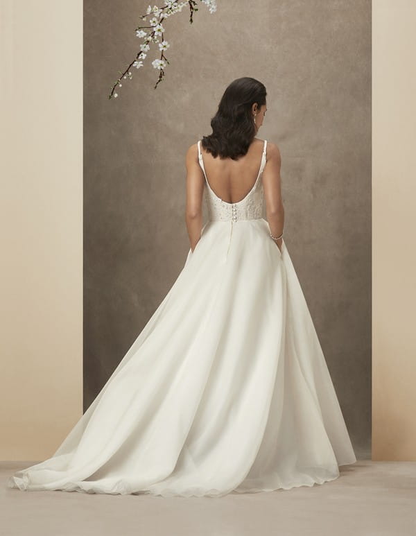 Back of Chrissy Wedding Dress from the Caroline Castigliano The Power of Love 2019 Bridal Collection