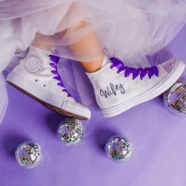 lavender converse wedding