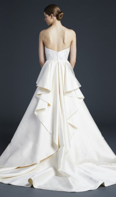 Back of Nash Wedding Dress with Train from the Anne Barge Fall 2019 Bridal Collection