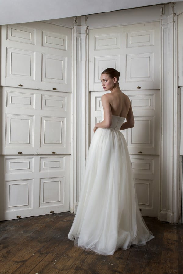 Back of Oliver Dress with Dita Unlined Skirt from the Halfpenny London The Air That We Breathe 2019 Bridal Collection