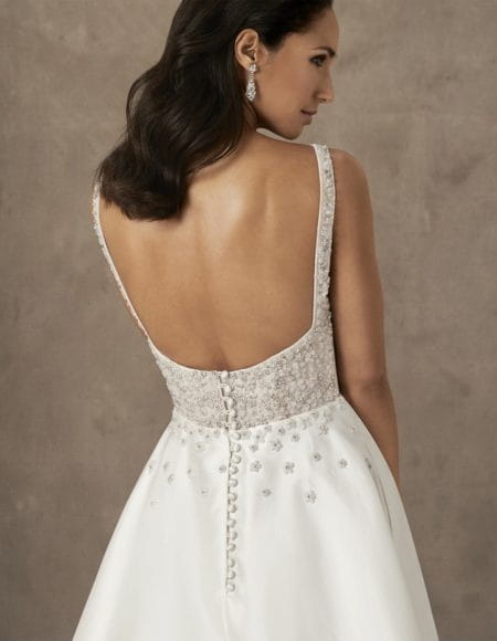 Back of Society Girl Wedding Dress from the Caroline Castigliano The Power of Love 2019 Bridal Collection