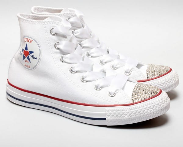 Converse Trainers with Wedding Date Logo