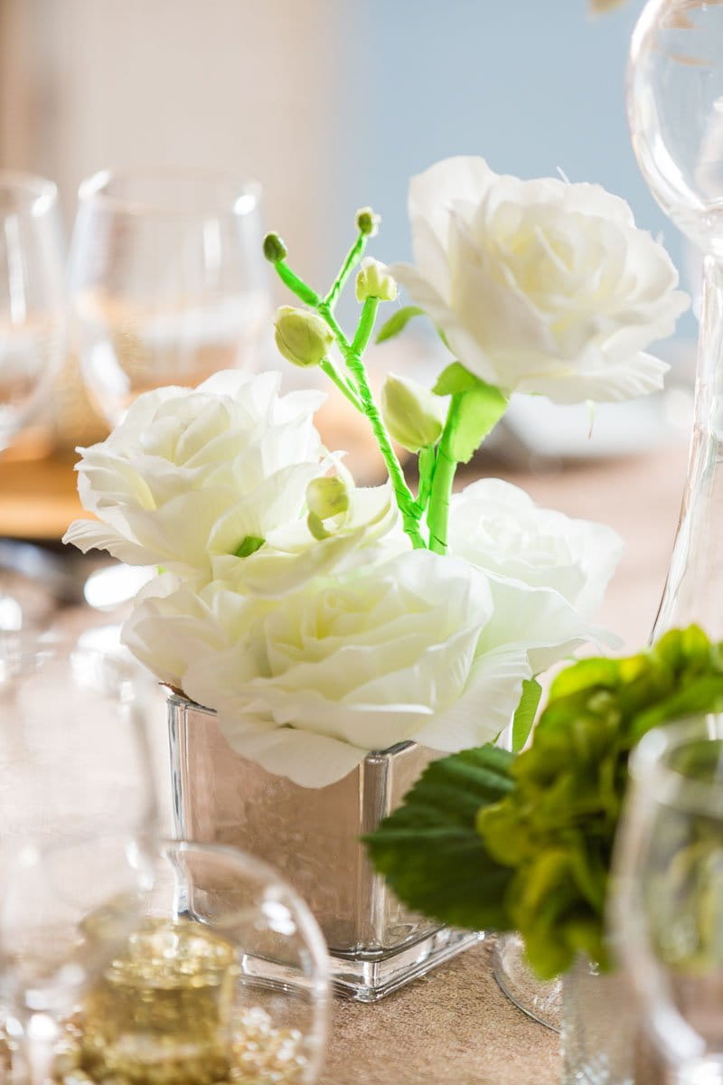 Neon stalks on wedding flowers