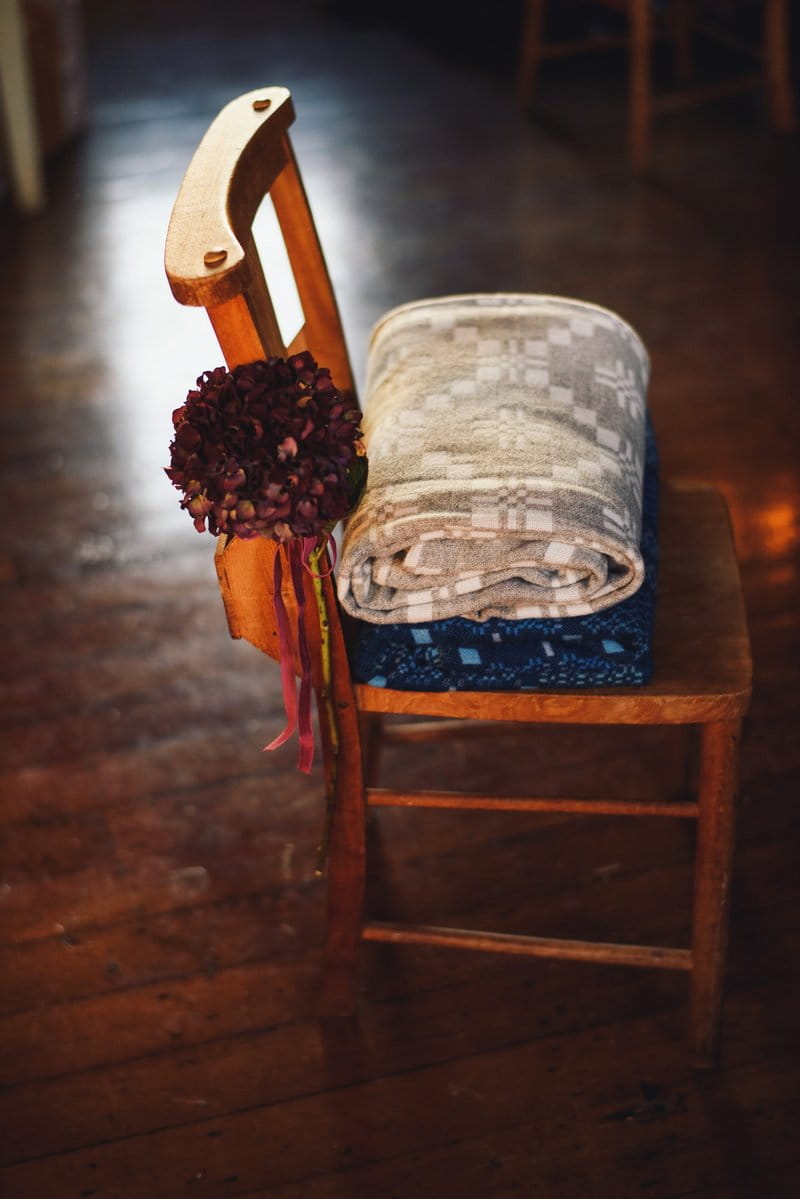 Cosy blankets on chair