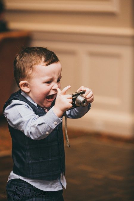 Young pageboy angry with camera - Picture by Angela Waites Photography