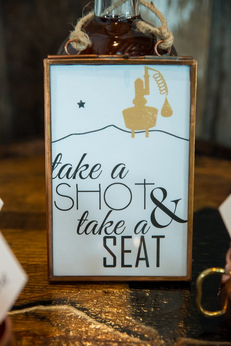 Take a Shot and Take a Seat sign