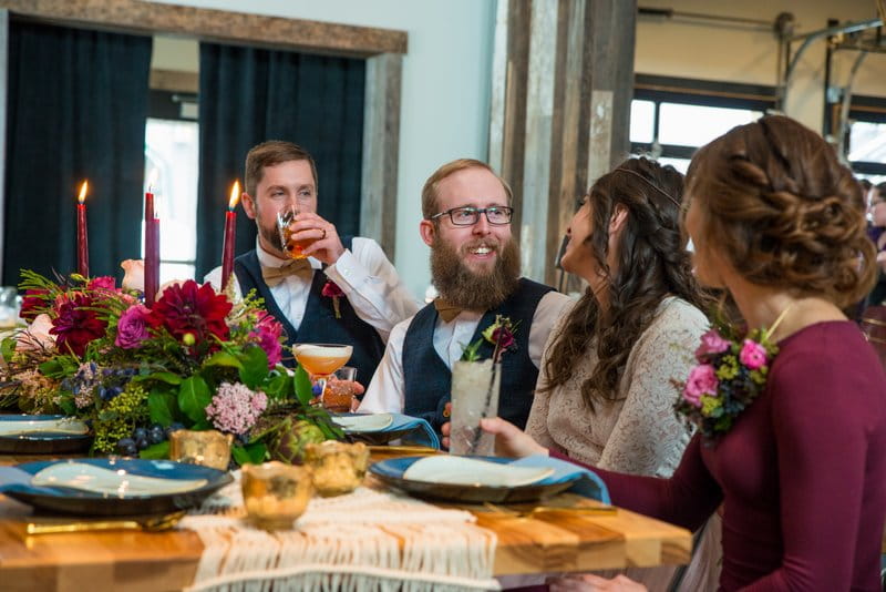 Wedding meal at Breckenridge Distillery