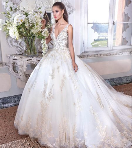 DP381 Sophie Wedding Dress from the Platinum by Demetrios Clair de Lune 2019 Bridal Collection