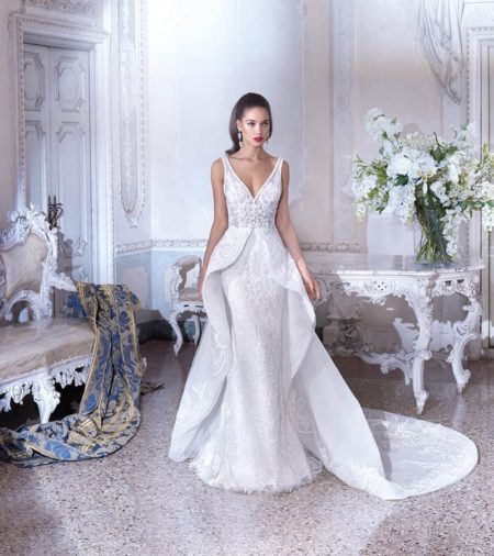 DP386 Maia Wedding Dress from the Platinum by Demetrios Clair de Lune 2019 Bridal Collection