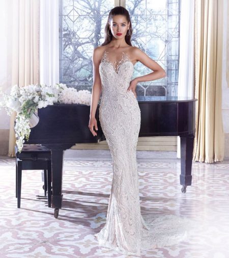 DP389 Vivienne Wedding Dress from the Platinum by Demetrios Clair de Lune 2019 Bridal Collection